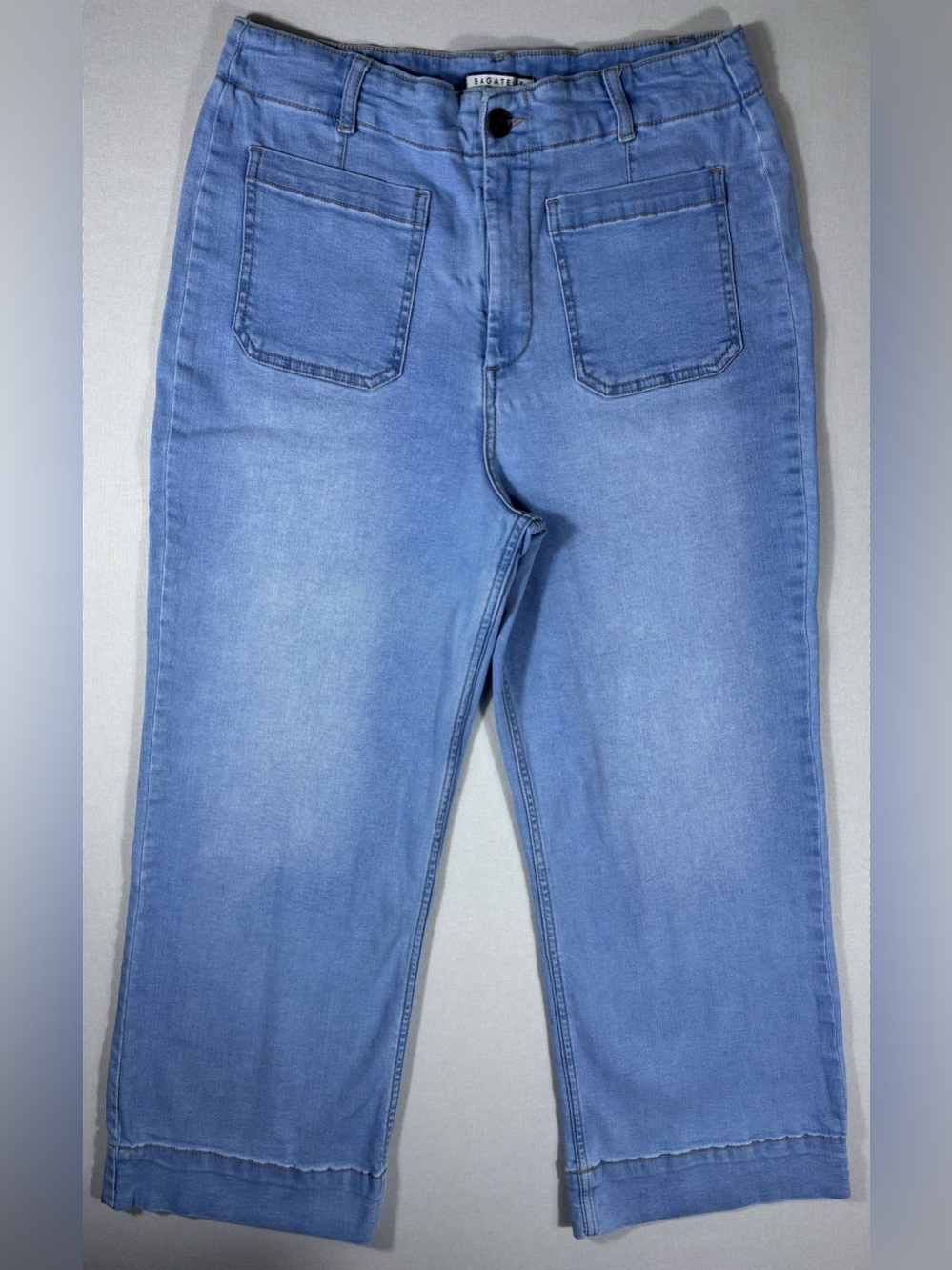 Bagatelle Collection High Rise Wide Leg Crop Jeans Women’s 31 Light Wash